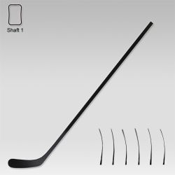 Super Light All Black Intermediate Hockey Stick